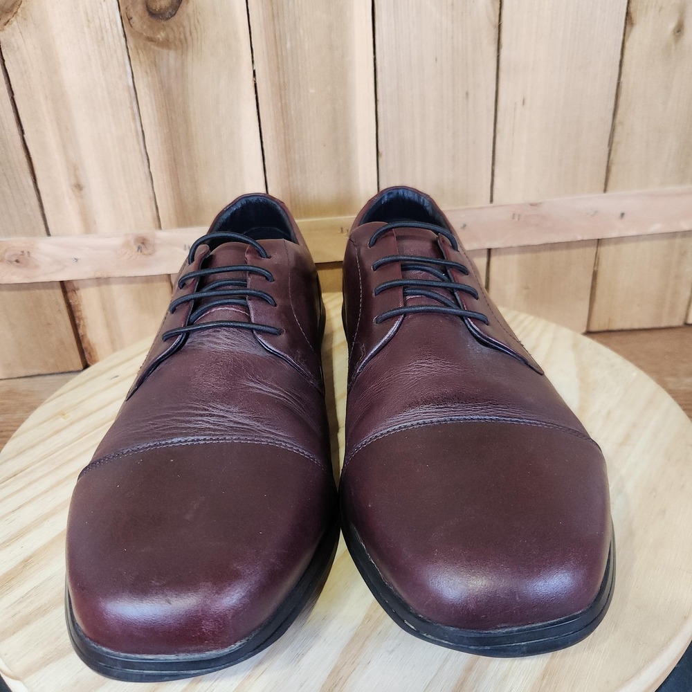 Birchbury Brenston Shoes Mens 13 Brown Leather Barefoot Cap Toe Dress Comfort - Picture 2 of 10